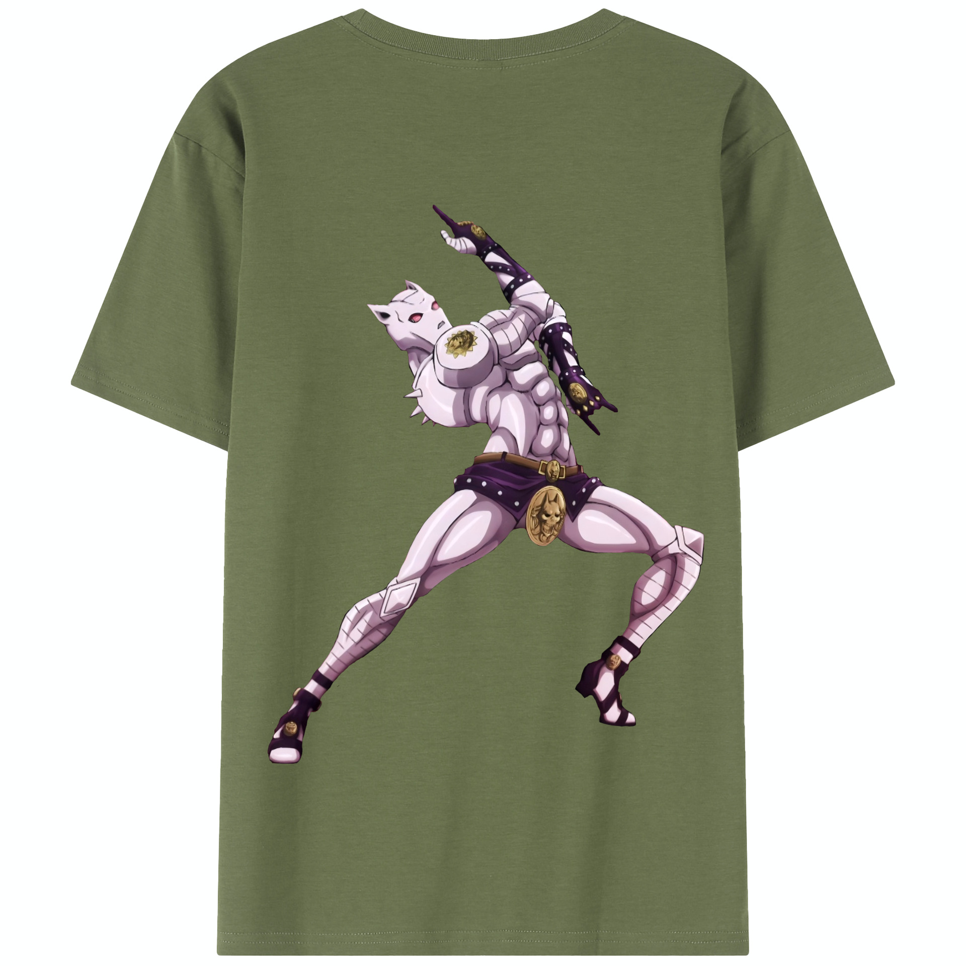 （画像用） ジョジョの奇妙な冒険 きら よしかげ JoJo's Bizarre Adventure Kira Yoshikage 綿100％半袖Tシャツ（背面プリント）